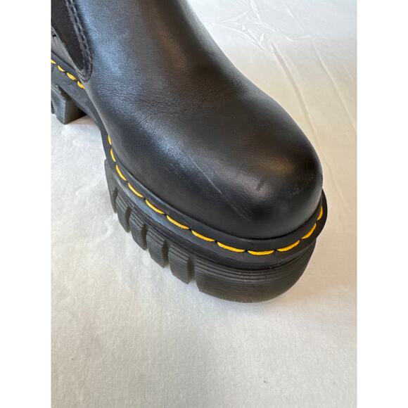 Dr Martens Audrick Nappa Leather Platform Chelsea Boots Black Lux Size 6 US - Picture 7 of 11